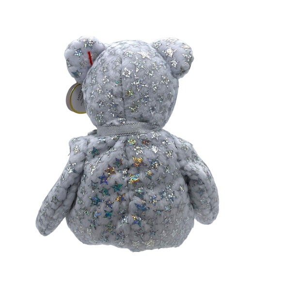 TY Beanie Baby Babies 2000 THE BEGINNING the Bear Stars Sparkles RETIRED Vintage - Picture 3 of 10